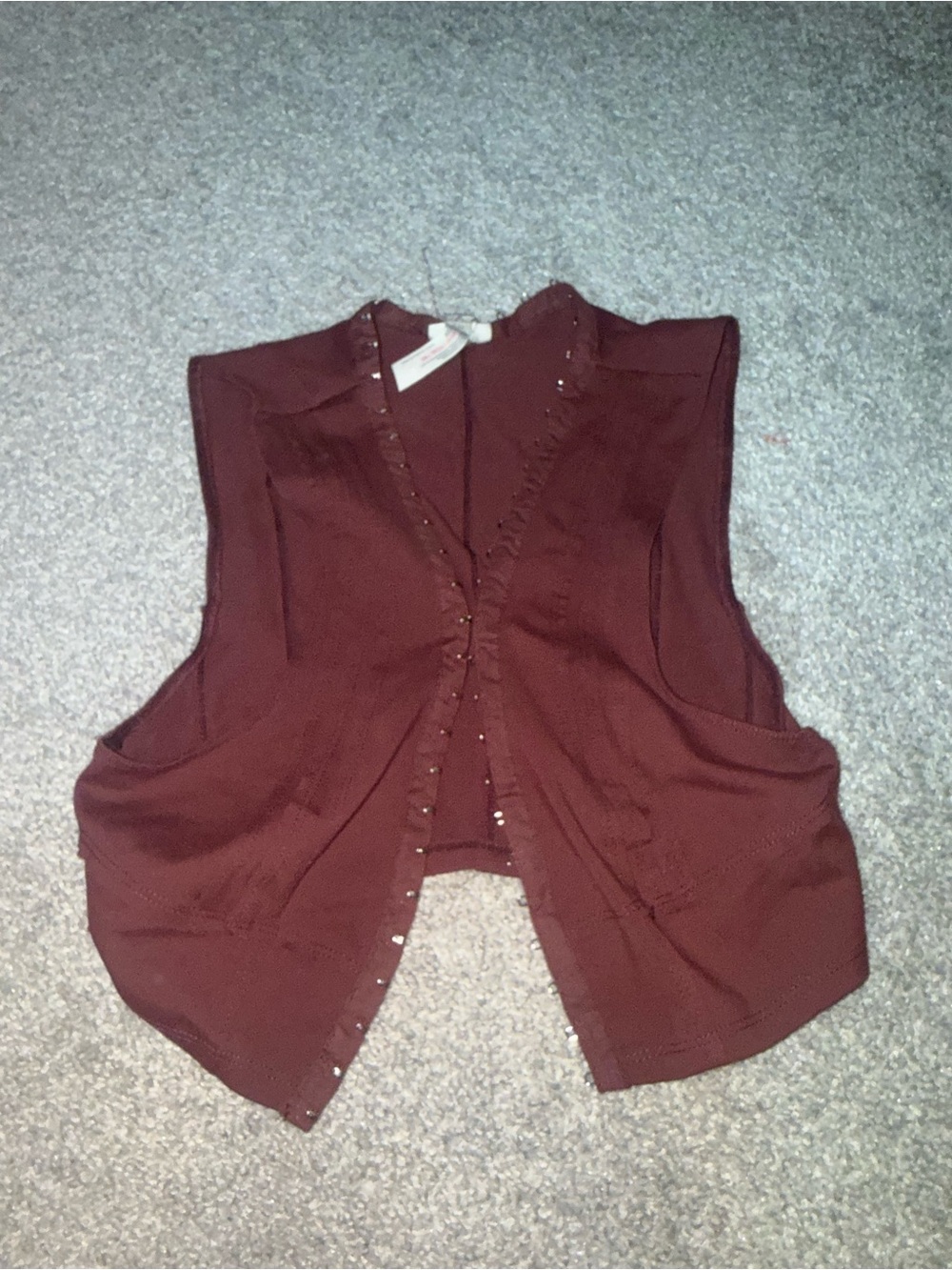 Free people intimately hook and eye brown vest tank